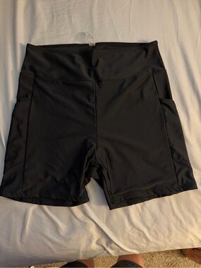Two High-Waist Black Swim Shorts